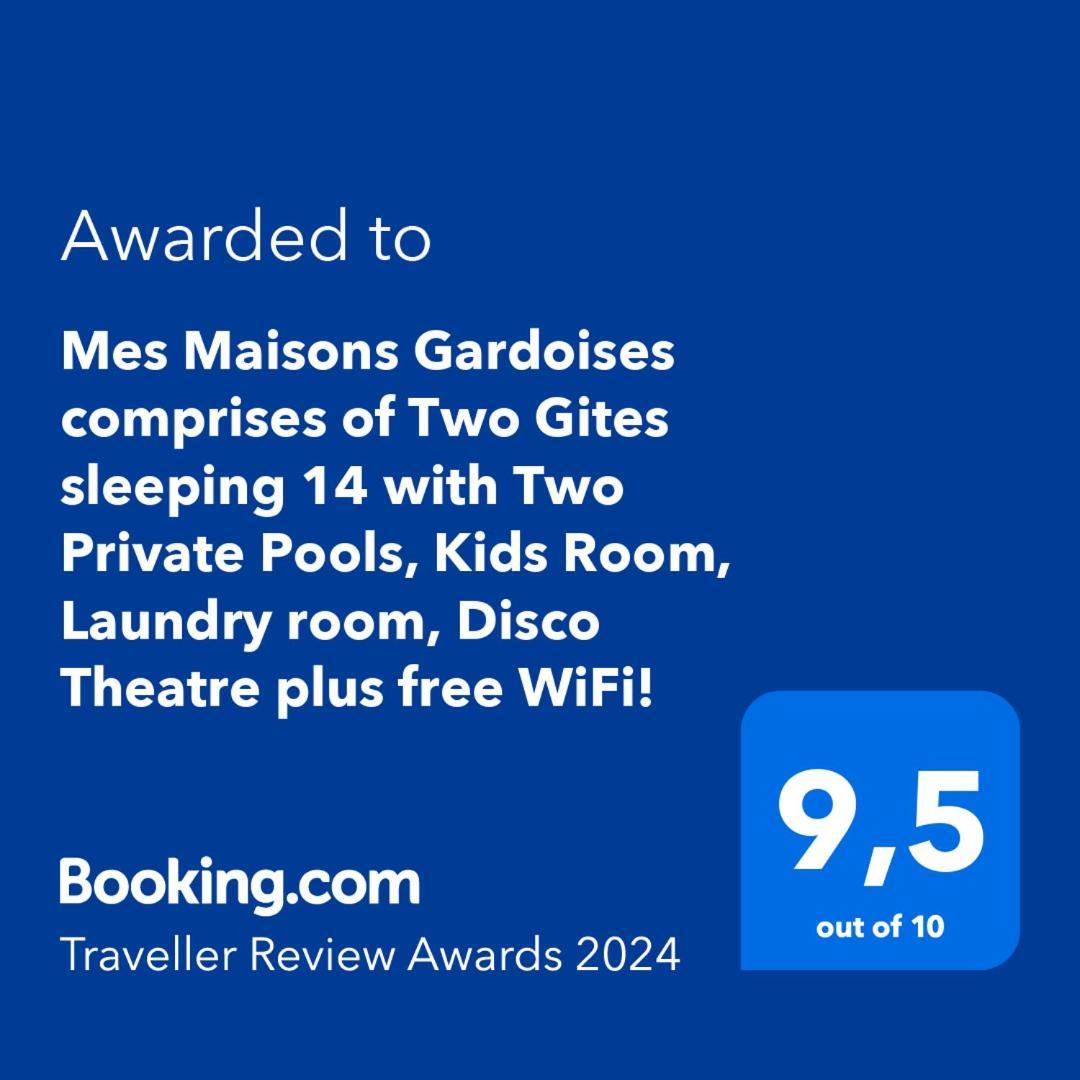 Mes Maisons Gardoises, Two Gites Sleeping 13 With Two Private Pools, Kids Room, Laundry, Disco, Free Wifi, Linen And Dog'S Are Welcome Gagnières Extérieur photo